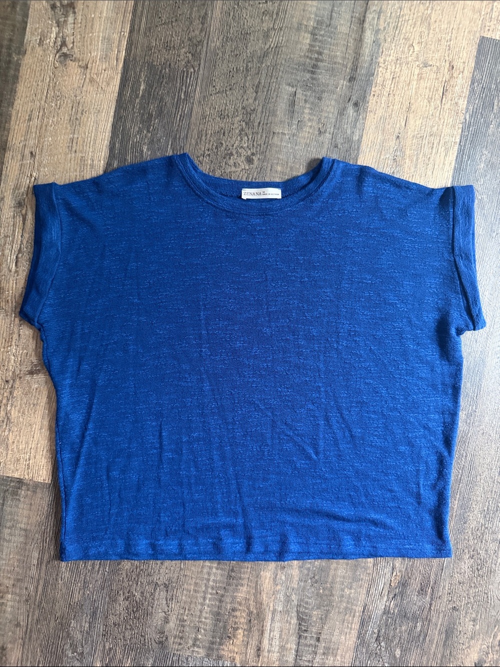 Zenana Outfitters Royal Blue short sleeve sweater sz M